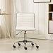 thumbnail image 3 of Roundhill Furniture Fremo Chromel Chaise de Bureau à Levage Pneumatique Réglable, Blanc, 3 of 4