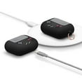 thumbnail image 3 of Compatible con funda AirPods, compatible con funda, funda protectora de silicona con llavero, carga inalámbrica Fokelyi 222401-3, 3 of 9