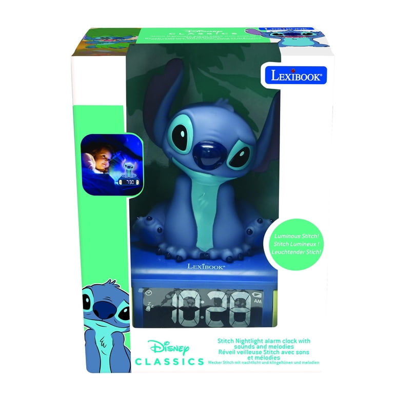 Lexibook Digital Alarm Clock with 3D Stitch Night Light & Sound