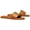 Bourbon Miele/Gold, variant on Tory Burch Double T Sport Women's Leather Logo Flat Slide Sandals