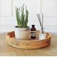 thumbnail image 3 of Round Rattan Serving Tray, Wicker Serving Tray with Cutout Handles, Woven Fruit/Bread Serving Basket, 30 cm, 3 of 4