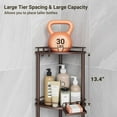 thumbnail image 4 of Corner Shower Caddy Standing, 4 Tier Rustproof Metal Shower Organizer with Soap Holder, Floor Shower Corner Shelf Rack Storage Stands with Adjustable Feet & 2 Hooks for Bathroom, Bronze, 4 of 8