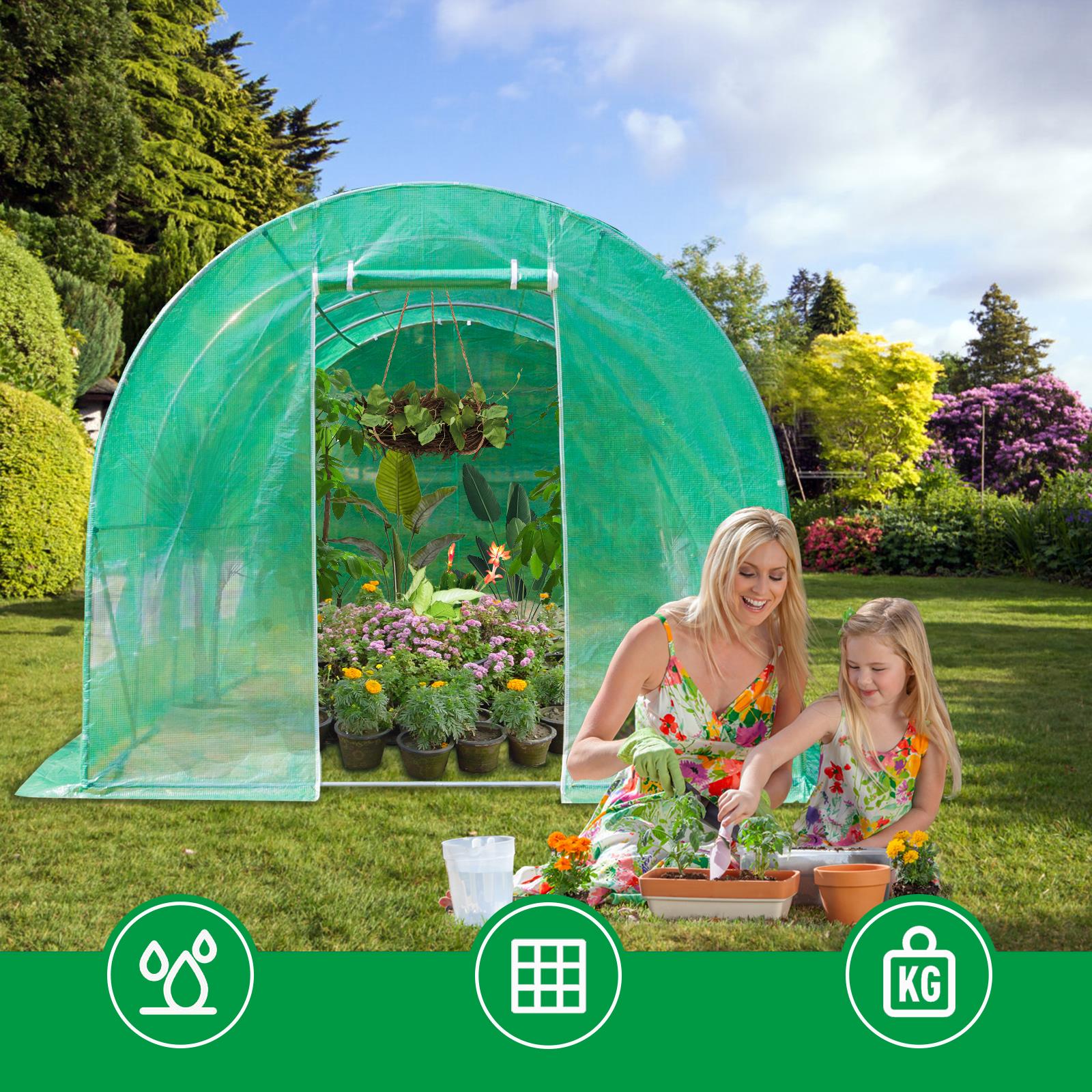 Zimtown 20' x10' x7' Green Portable Outdoor Garden Walk in Greenhouse - image 2 of 7