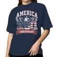 thumbnail image 2 of Smartprints America 250Th Anniversary Patriotic Eagle T-Shirt Navy, Cotton, S, 2 of 4
