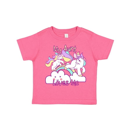 

Inktastic My Aunt Loves Me Unicorn Girls Toddler T-Shirt