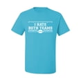 thumbnail image 2 of Wild Bobby I Hate Both Teams Sports Men Graphic T-Shirt, Light Turquoise, X-Large, 2 of 5