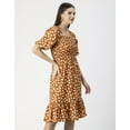 thumbnail image 3 of Moomaya Printed Cotton Short Sleeve Fit And Flare Dress - Cute Casual Dress, 3 of 9