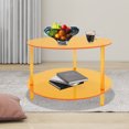 thumbnail image 3 of DENEST Modern Acrylic Coffee Table with 2-Tier Design and Stylish Orange Finish, 3 of 12