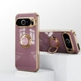 thumbnail image 4 of TECH CIRCLE Soft Silicone Phone Case, Google Pixel 9 Pro XL Case 6.8" (2024), Shiny Plating Cute Case with Magnetic Kickstand /Finger Ring Holder, Durable TPU Slim Thin Lightweight Cover, Lightpurple, 4 of 6