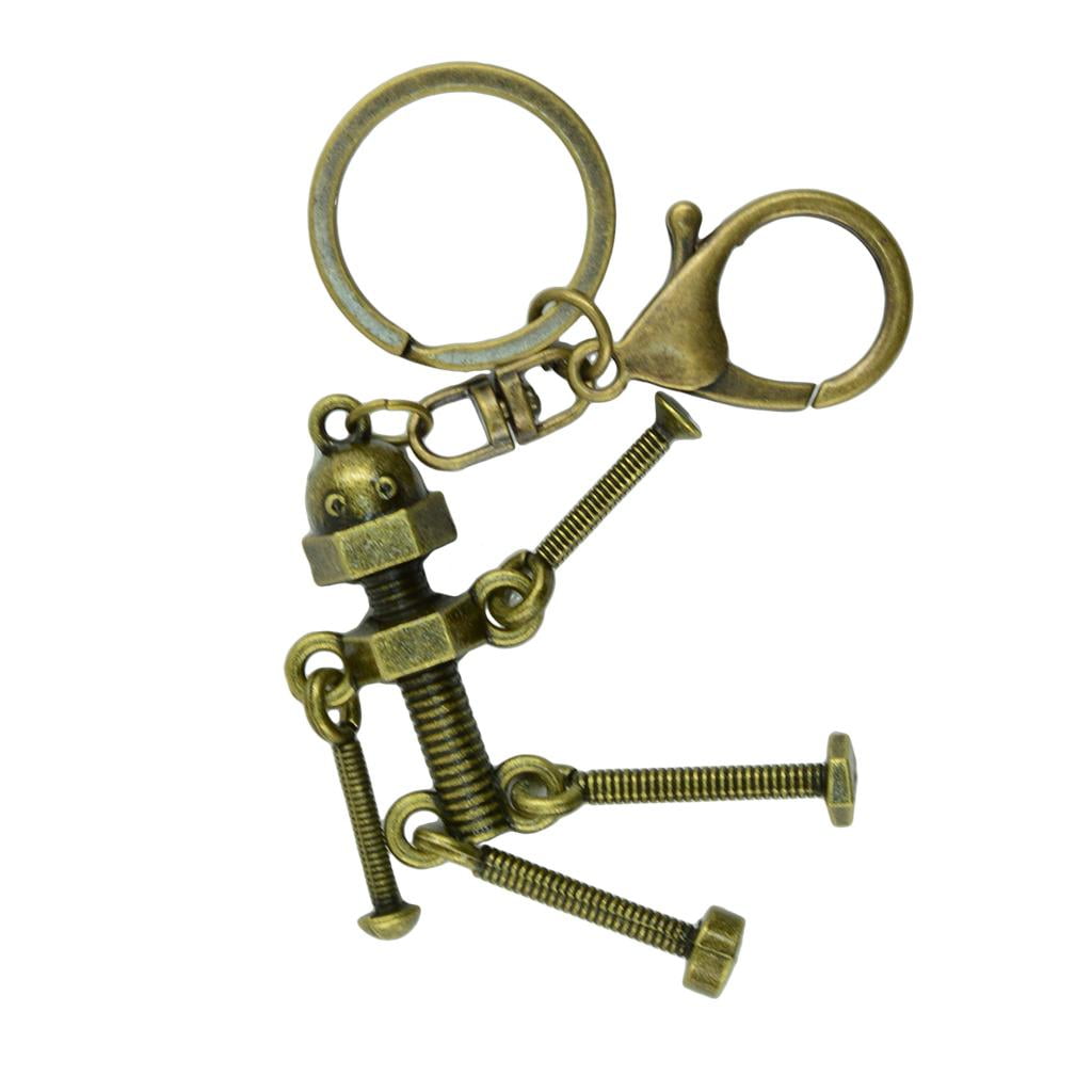 Novelty New Steampunk Lobster Screw Robot Pendant Key Clips Keychain for  home Key Organization 138mm 