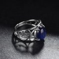 thumbnail image 3 of Women's Retro Ring with Natural Gemstone Hollow Pattern Copper Band Statement Ring for Her Vintage Inspired Jewelry Gift US Size 6 7 8 9 10, 3 of 6