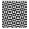 thumbnail image 3 of Ambesonne Fleur De Lis Shower Curtain, Checkerboard Logo, 69"Wx84"L, Black White, 3 of 3