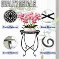 thumbnail image 3 of EKINIYAR Plant Stand Indoor Outdoor, Metal Plant Stand for Indoor Plants Iron Art Flower Pot Holder Stand Decoration Shelf Racks for Single Planter Use in Garden Patio Corner 2 Pack, 3 of 7