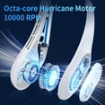 thumbnail image 4 of Ventilador de cuello sin aspas USB Pantalla digital LED 3000mAh Enfriador de aire 3 velocidades (Blanco), 4 of 7