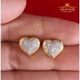 thumbnail image 2 of King of Bling's Aretes Para Hombre Heart 925 Yellow Silver 0.25ct Diamond Women's /Men's Earring, 2 of 11