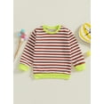 thumbnail image 4 of Michellecmm  Kids Sweatshirt, Long Sleeve Crew Neck Striped Hoodie Pullover, 4 of 9