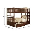 thumbnail image 4 of Lexicon Rowe Wood Full over Full Bunk Bed with Storage Boxes in Dark Cherry, 4 of 4