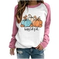 thumbnail image 2 of Craaazy Christmas Gifts Womens Shirts Fashion Casual Christmas Printed Round Neck Loose Long Sleeve Capless Sweatshirt Top Gifts For Women, 2 of 4