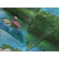 thumbnail image 4 of Ambesonne Nature Quilted Bedspread Set 3 Pcs, Fantasy Pond Water Lily, Queen Size, Aqua Pink Green, 4 of 5