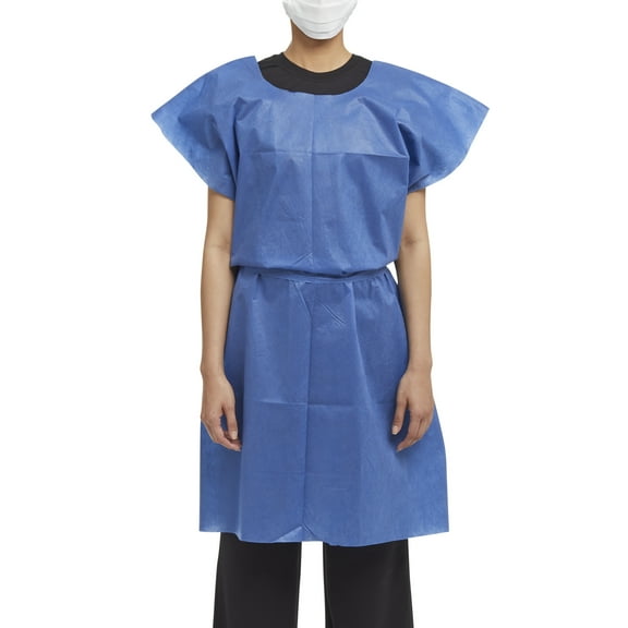 Graham Medical Disposable Adult Nonwoven (Linen-Like) Exam Gown Medium / Large 50 Ct