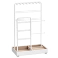 thumbnail image 1 of Soporte para joyas SONGMICS, bandeja de terciopelo con marco de metal blanco, 1 of 8