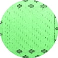 thumbnail image 1 of Ahgly Company Indoor Round Solid Emerald Green Modern Area Rugs, 5' Round, 1 of 4