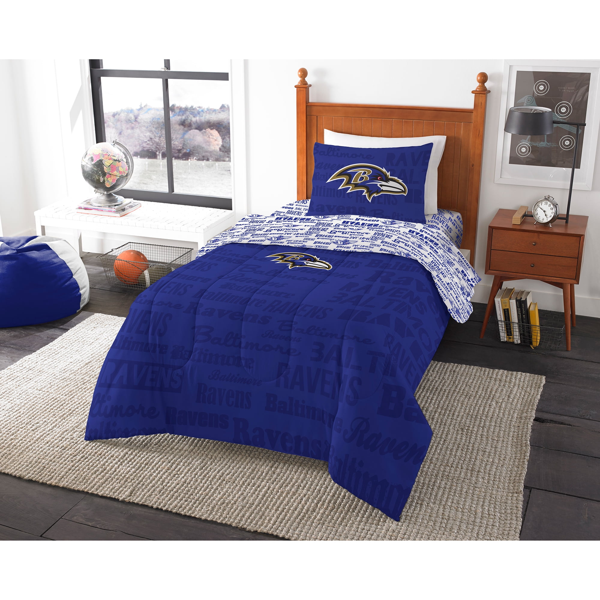 Nfl Baltimore Ravens Bed In A Bag Complete Bedding Set Walmart