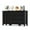 Black, variant on Gray 9 Drawer Horizontal Combo Dresser for Bedroom, Modern Chest of Drawers Wood Storage Cabinet for Living Room