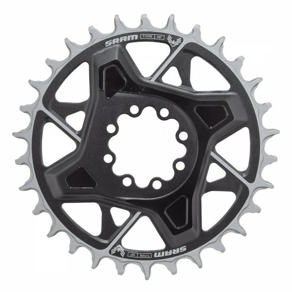 SRAM X0 Eagle T-Type Direct Mount Chainring - 30t, 12-Speed, 8-Bolt Direct Mount, 3mm Offset, Aluminum, Black, D1