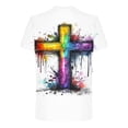 thumbnail image 4 of Yaoyar Mens Fashion Jesus Cross Print T-Shirt Short Sleeve Funny Graphic Tees Tops Christian Religious Bible T-Shirts, 4 of 5