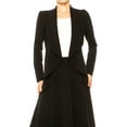 thumbnail image 6 of Women's Solid 2-Piece Set Open Front Blazer and Matching Midi Skirt, 6 of 8