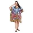 thumbnail image 2 of Gypsie Blu Women Tunics Dress Short 3/4 Sleeves Caftans for Ladies Casual Dresses, 2 of 7