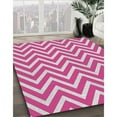 thumbnail image 3 of Ahgly Company Machine Washable Indoor Rectangle Transitional DeepPink Area Rugs, 6' x 9', 3 of 7