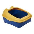 thumbnail image 2 of Cat with High Side Anti-Splashing Cat Toilet Semi-Enclosed Litter Pan Prevent Sand Leakage Easy to Clean for Indoor Kitty Yellow, 2 of 7