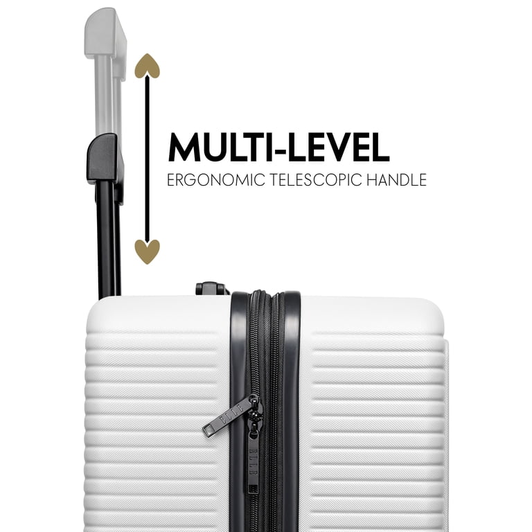 Elle 31 Inch Adult 3-Piece Spinner Carry-On Luggage Set, White
