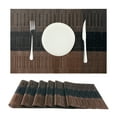 thumbnail image 2 of Unique Bargains Placemats Set of 6, Heat-Resistant Placemat, Polyvinyl Chloride Place Mats Coffee 18x12 inch, 2 of 6