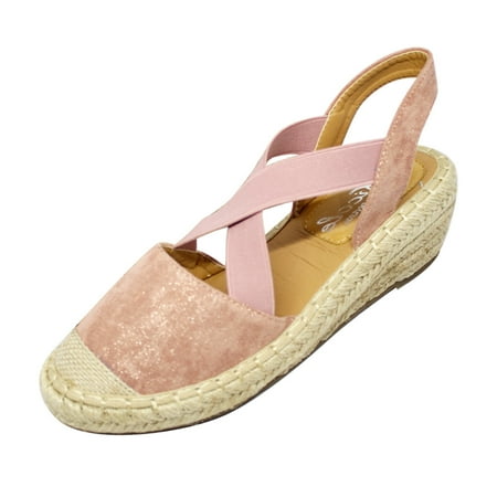 

Penkiiy Women s Ladies Cross Elastic Belt Wedges Heel Sandals Footwear Beach Shoes