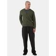 thumbnail image 2 of No Boundaries Men's Fuzzy Cardigan Sweater, Sizes XS-3XL, 2 of 5