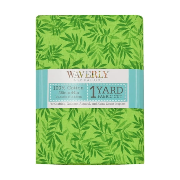 Waverly Inspirations 1 Yard Cut 100% Cotton Sweden Vineyard Fabric, Green, 44” Wide for Quilting & Sewing