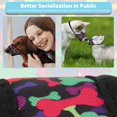thumbnail image 4 of GFDYREE Dog Muzzle, Soft Dog Muzzles for Small Medium Large Dogs, Breathable Printed Muzzles with Adjustable Strap to Stop Biting and Chewing, Allows Panting and Drinking (Bone, M-(Snout 5½", 4 of 6