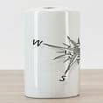 thumbnail image 3 of Compass Ceramic Toothbrush Holder, Black and White Compass for Finding Your Way on the Sea Marine Life Exploration, Decorative Versatile Countertop for Bathroom, 4.5" X 2.7", Black White, 3 of 4