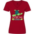 thumbnail image 3 of Inktastic Port St. Lucie, Florida Happy Sea Turtle Women's V-Neck T-Shirt, 3 of 5