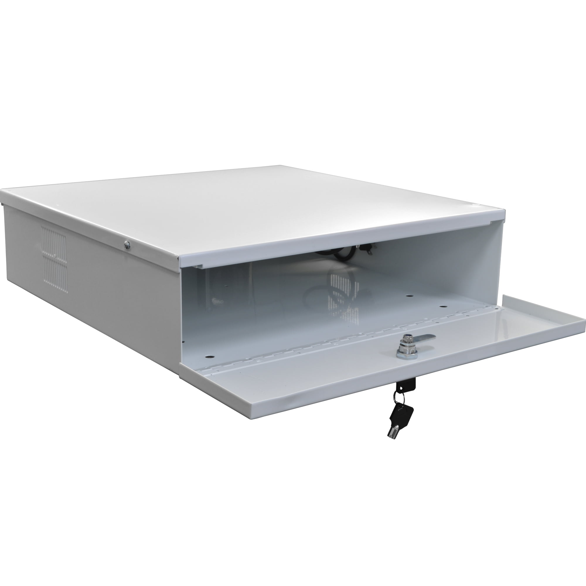 Heavy Duty 18" x 18" x 5" DVR Security Lock Box 16 Gauge with Exhaust Fan for CCTV Security