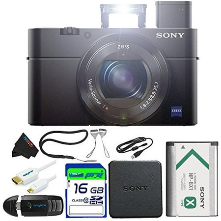 Sony DSC-RX100 Mark III Cyber-shot Digital Still Camera + 16GB Pixi-Basic Accessory