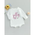 thumbnail image 3 of GXFC Baby Girls Christmas Clothes 6M 9M 12M 18M 24M Newborn Girls Long Sleeve Letters Print Romper Christmas-themed Bodysuit Clothing for Infant Girls, 3 of 8