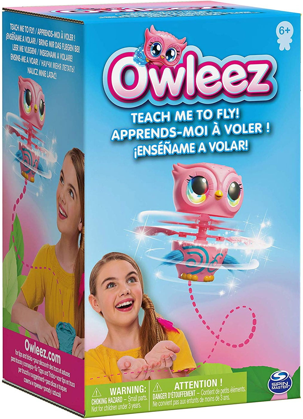 Pink Owleez Flying Baby Owl Interactive Toy with Lights & Sounds 