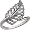 thumbnail image 3 of 14K White 1/5 CTW Diamond Leaf Ring in 14k White Gold, 3 of 4
