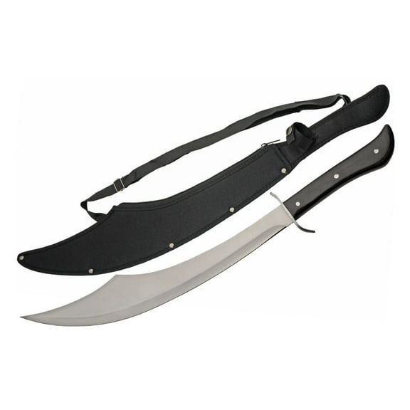 Supplies 926962 Handled Full Arabian Style Scimitar Outdoor Machete with Sheath, Black, 25" Length