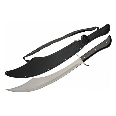 Supplies 926962 Handled Full Arabian Style Scimitar Outdoor Machete with Sheath Black 25 Length