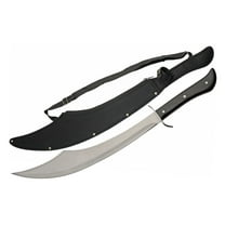 Supplies 926962 Handled Full Arabian Style Scimitar Outdoor Machete with Sheath, Black, 25" Length